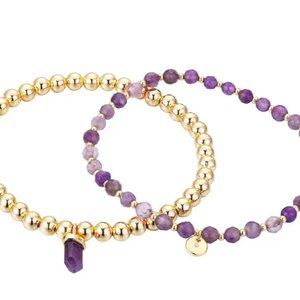 Unwritten Purple Agate Bracelets